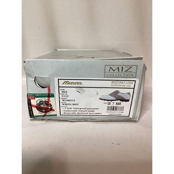 NWT Mizuno Miz Collection Waterproof Women’s Golf Shoes‎ Style 5132 Size 7 NAR - Picture 9 of 11